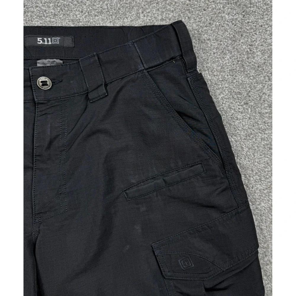 5.11 Tactical Cargo Pants Mens 32x32 Black Ripstop Utility Work Hiking Outdoor